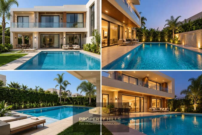 Luxury finished villa for immediate delivery with a large area for sale in Mountain View 1 - New Cairo - in front of the Attorney General's office