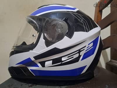 Omega LS2 Motorcycle Dual Visor Full Face Helmet DOT Approved