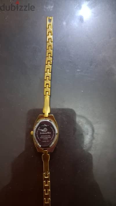 Swiscardin Women's Gold-Plated Vintage Bracelet Watch