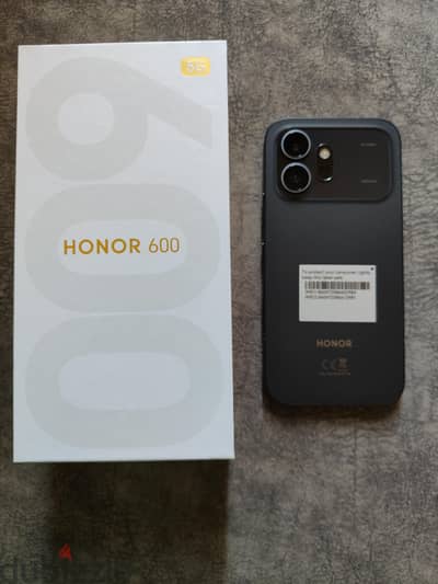 Honor 600 5G أسود 8/256 – كسر زيرو بحالة الجديد بالعلبة والفاتورة