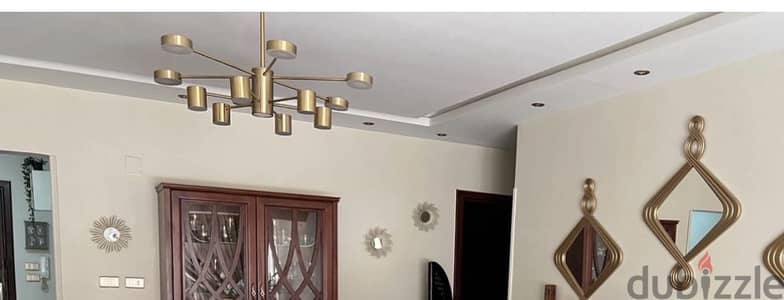 نجفه LED مودرن ذهبيه فخمه حاله ممتازه