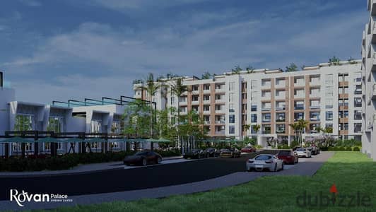 Apartment for Sale in Rovana Pulse Compound, in the Heart of Sheikh Zayed. 194 sqm, directly overlooking El Thawra El Khadra. Pay only 10% down