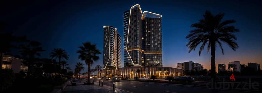 شقة غرفتين للبيع بتصيم loft مميز  بجوار مول العرب وAEON Towers