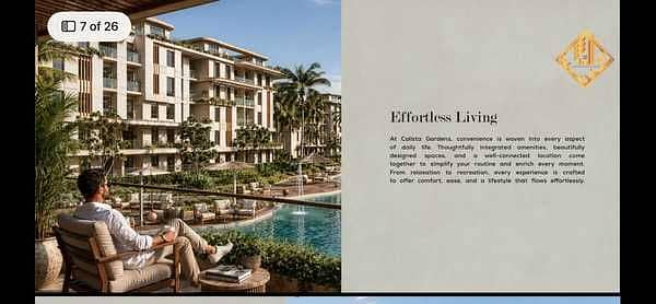 160m² apartment opposite MSA University; 12% down payment and a 12-year installment plan.