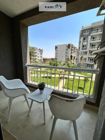 Furnished apartment for rent in Madinaty, B12. Area: 78 square meters. Features custom finishing, modern furniture, and an unobstructed view facing no