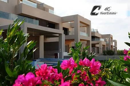 باقل سعر في الكمبوند شاليه  تشطيب كامل مفروش بالتكييفات و الاجهزة ريسيل فوري Hacienda Bay الساحل الشمالي -pool view-جاهز للمعاينه و السكن