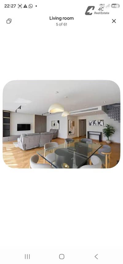 Penthouse Ready to move Fully furnished with pool with Lowest price in lake view Compound