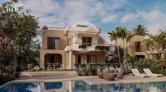 Villa Sea View 4 Bedroom With Private Lagoon For Sale | 8 Year Installments | Ramla, Ras El Hekma