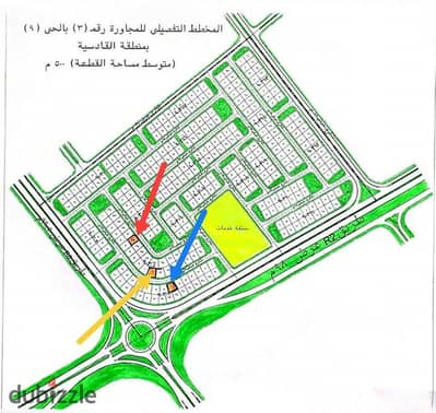 A magnificent architectural masterpiece and a heavyweight investment. . A 500-meter plot with a "waterfront" view in the ninth neighborhood of New Al-Obour (facing two main axes, totaling 10 apartments!)