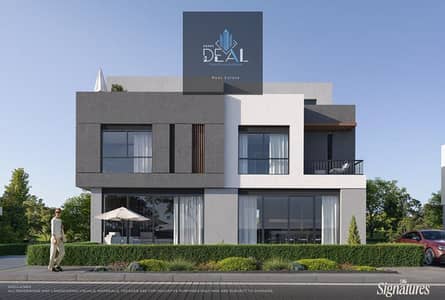 Exclusive Hassan Allam townhouse with 27% off, lush landscapes, premium amenities, privacy, luxury, and easy installments over 10 years.