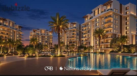 طرح جديد من Nation Of Sky بجانب مول العرب شقة متشطبة استلام سنتين - بمقدم 5% واقساط لحد 8 سنين