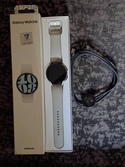 Samsung Galaxy Watch 6 - Gray 44mm (بحالة الزيرو بالعلبة والمشتملات)