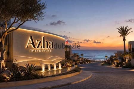  2.5% down payment in Azha Ras El Hikma? Own a chalet of 133 meters with a direct view of the lagoon, super lux and fully air-conditioned, with installment over 10 years! 