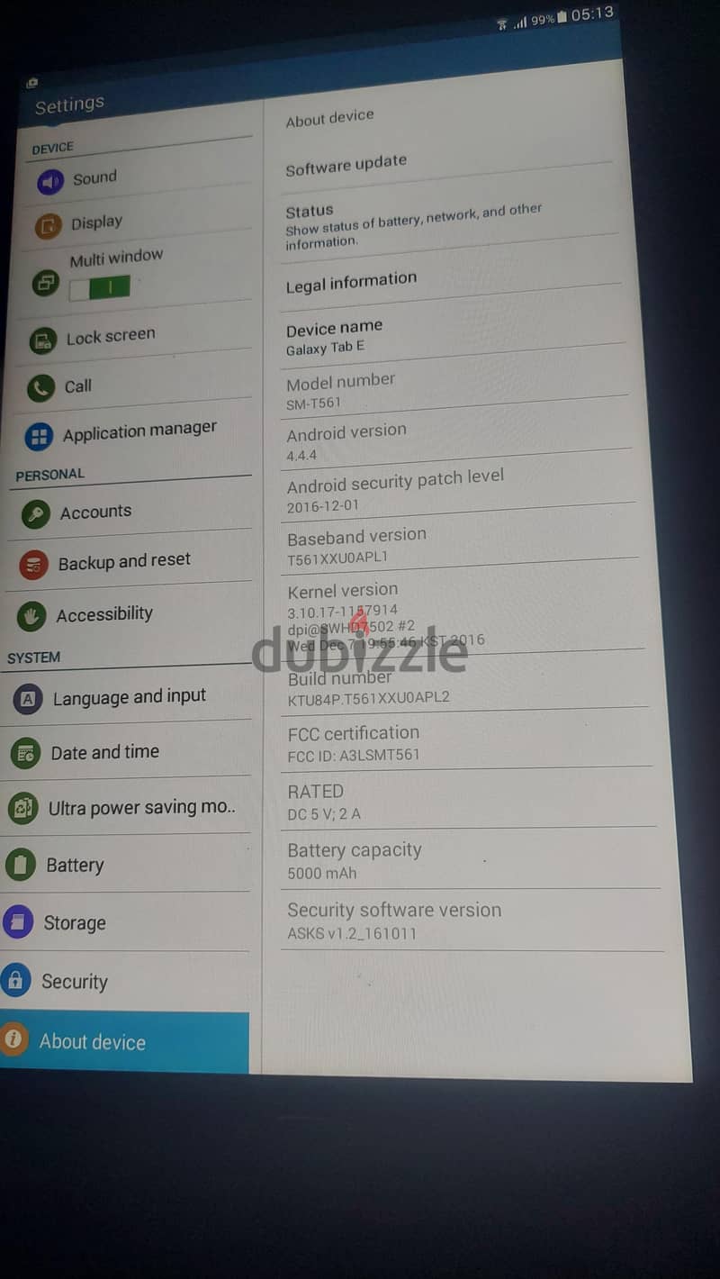 samsung tab E 1