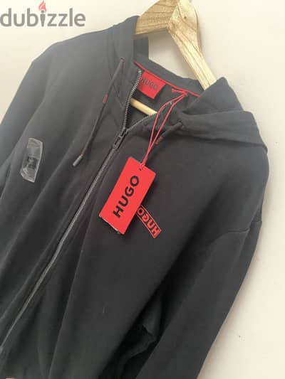 HUGO by Hugo Boss Zip-Up Hoodie Black