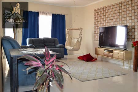 Furnished apartment for rent Corniche Al-Maadi direct view of the Nile two bedrooms and a living room with a private garage on the eighth floor in front of Al-Shorouk Club