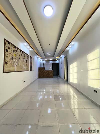 Apartment in Alexandria Al-Ajami Palm Beach, the second street from the main, next to the public services complex, high luxury finishing, registered and with complete utilities
