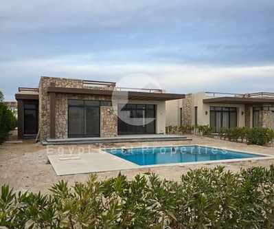 فيلا مستقله 3 غرف اول صف على لاجون بعرض جديد للسعر وبتقسيط طويل في الجونه الجديده - البحر الاحمر