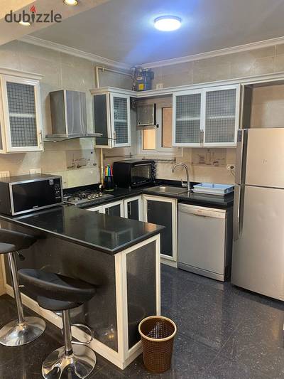 90 sqm furnished apartment for rent in Al Rehab City, near Services