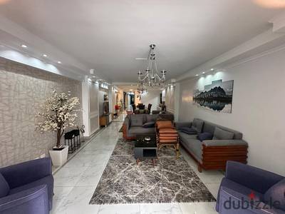 Furnished apartment for rent 210m Roshdy between the tram and the sea (fully air-conditioned)