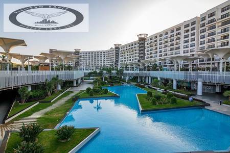 Fully furnished, hotel-style, and fully air-conditioned duplex for rent in the Porto New Cairo compound, located near 90th Street