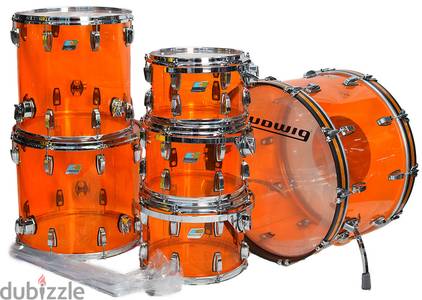 Ludwig Vistalite Amber Shell Drum Kit 6-pc درامز لودڤيج