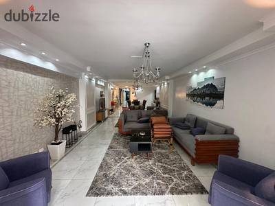 Furnished apartment for rent 200m in the elegant streets of Smouha, Fawzi Moaz area near Zahraan schools