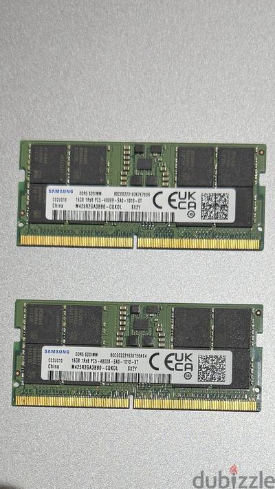 رامات لابتوب Samsung DDR5 32GB (2x16) 4800 - مستعملة