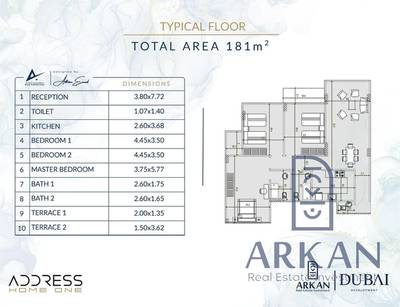 Apartment 181m with three rooms and three bathrooms inside Kabmound on Al-Nawadi Street, Golden Square, with an advance of 15% and the rest in installments up to 5 years mm