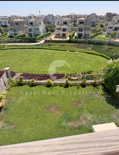 Fully finished with Ac's Very prime view on big greenery pocket Standalone Villa for sale at Uptown Cairo compound Emaar