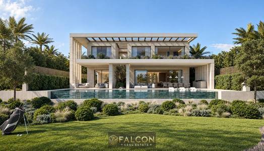 فيلا للبيع Sea View ( ارض 413 م - مباني 250 م ) 4 غـرف , صف اول ( تشطيب بالفرش ) مدن راس الحكمه , بجوار كالي كوست و هاسيندا ويست و سوان ليك الساحل
