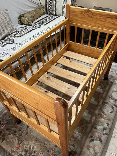 wooden baby crib