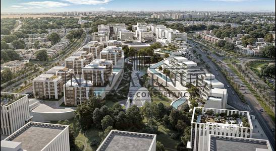 فرصة استثمارية مكتب  دور ارضي 191 بيع بالتقسيط في واترواي علي التسعين الشمالي التجمع الخامس Waterway W55