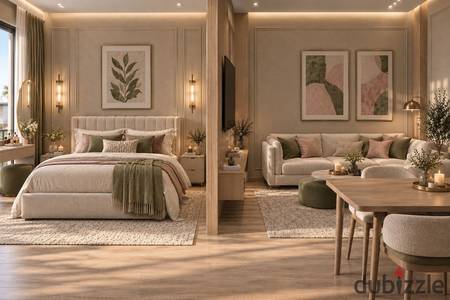 شقة غرفة نوم واحدة بتصميم أمريكي في الطابق الأول | One7 Residence الغردقة