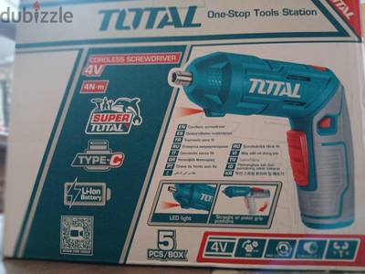 مفك براغي لاسلكي TOTAL (توتال) أصلي - بحالة الزيرو تماماً بالعلبة