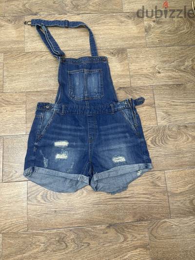 Jean short jumpsuit