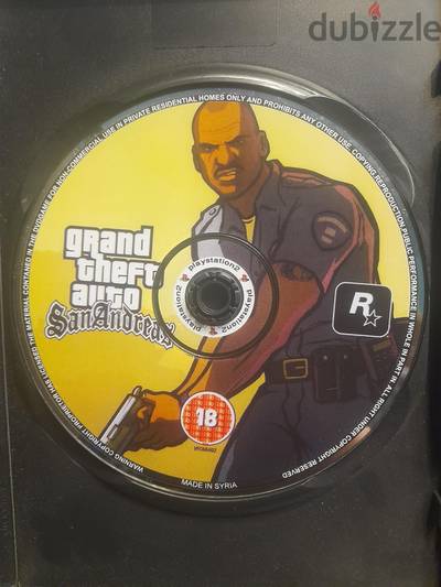 أسطوانة gta sanandres ps2 اصلية