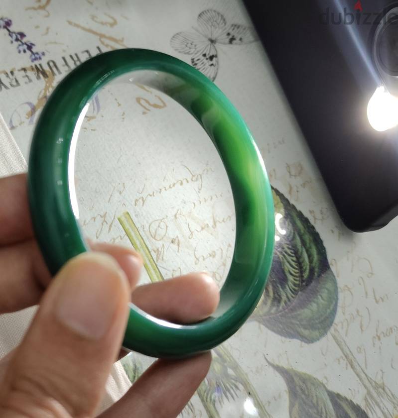 Green agate bangle 9