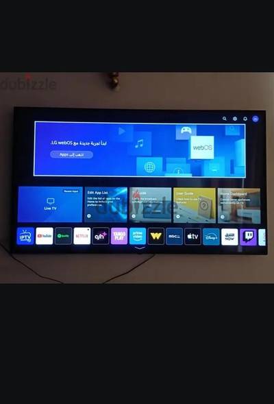 شاشه 55 بوصه lg سمارت اوامر صوتيه 4k رسيفر داخلى بالكرتونه وكل حاجتها