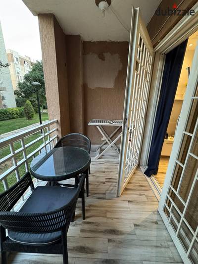 #For Sale Studio area 64 meters cash in B7 Talaat Moustafa completed ground floor corner direction north narrow garden view and park next to services and the club directly