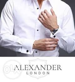 قميص ابيض بكم - براند Alexander London مقاش 2XL يلبس لحد ١٢٠ كيلو 0