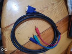 VGA HD15 to 3 Rgb Adapter Cable 0