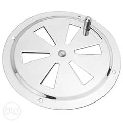 Round Air Louver Vent & Side Knob Opening Grille Cover Marine Boat RV 0