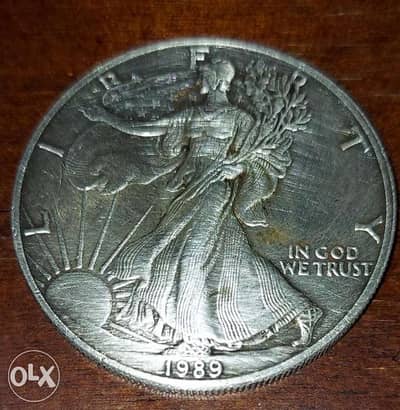 1989 liberty silver dollar