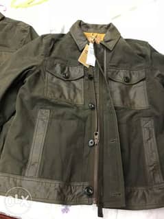 timberland men waxed leather jacket تمبرلاند size large 0