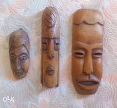 Masks أقنعة افريقية خشب منحوت