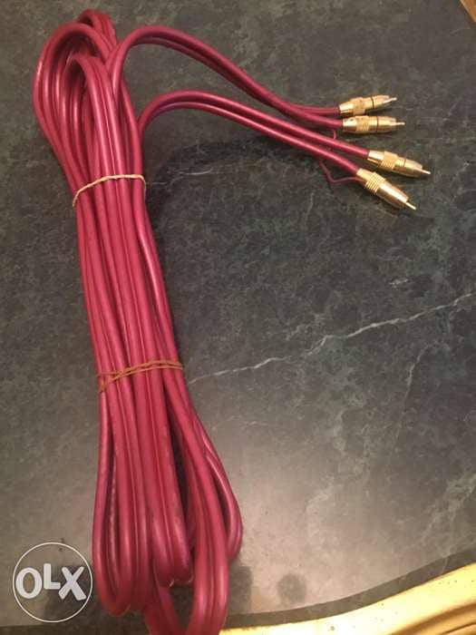 gold plated super sheld rca cable car systems audio Original 2