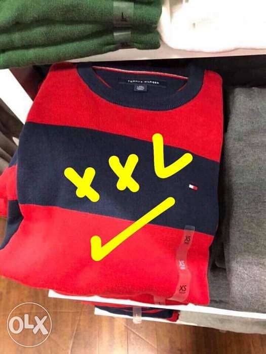 بلوفر تومي اوريجينال مقاس XXL 0