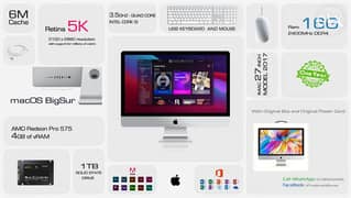 Apple iMac 27-inch Retina 5K 2017 للمونتاج والجرافيك One Year Warrant 0