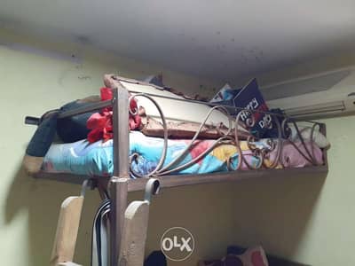سرير دور ثانى حديد بالكامل